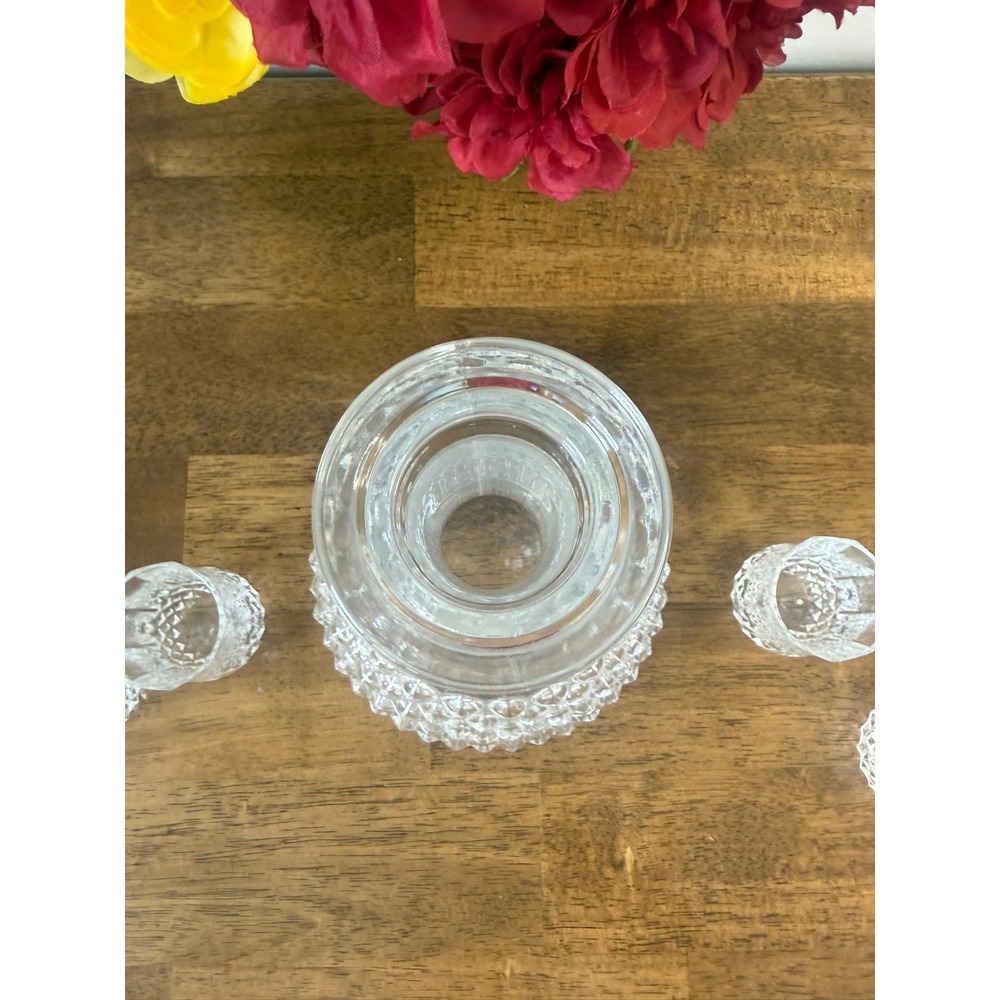 Cristal d Arques Crystal Decanter Set France Diamond Cut Liquor Set 5 Glasses - Picture 12 of 13